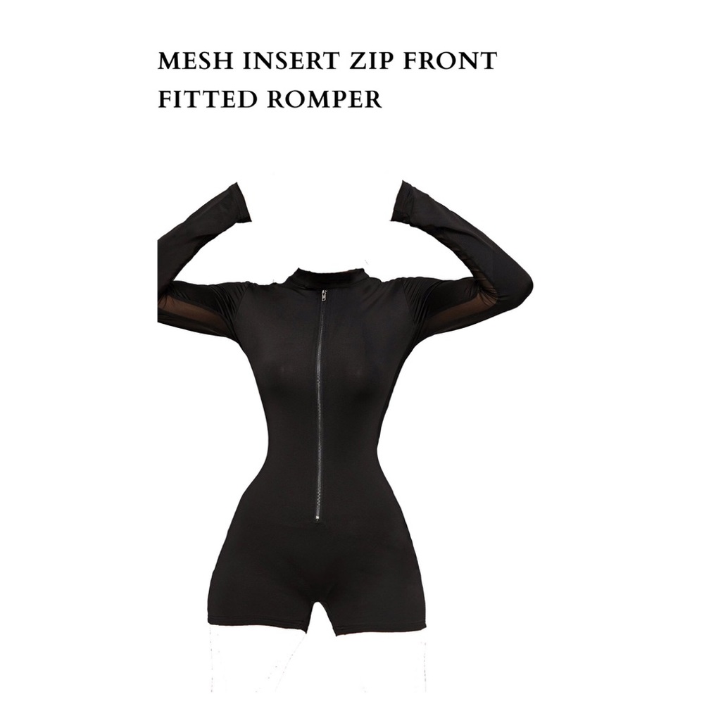 Mesh Black Jumpsuit Romper